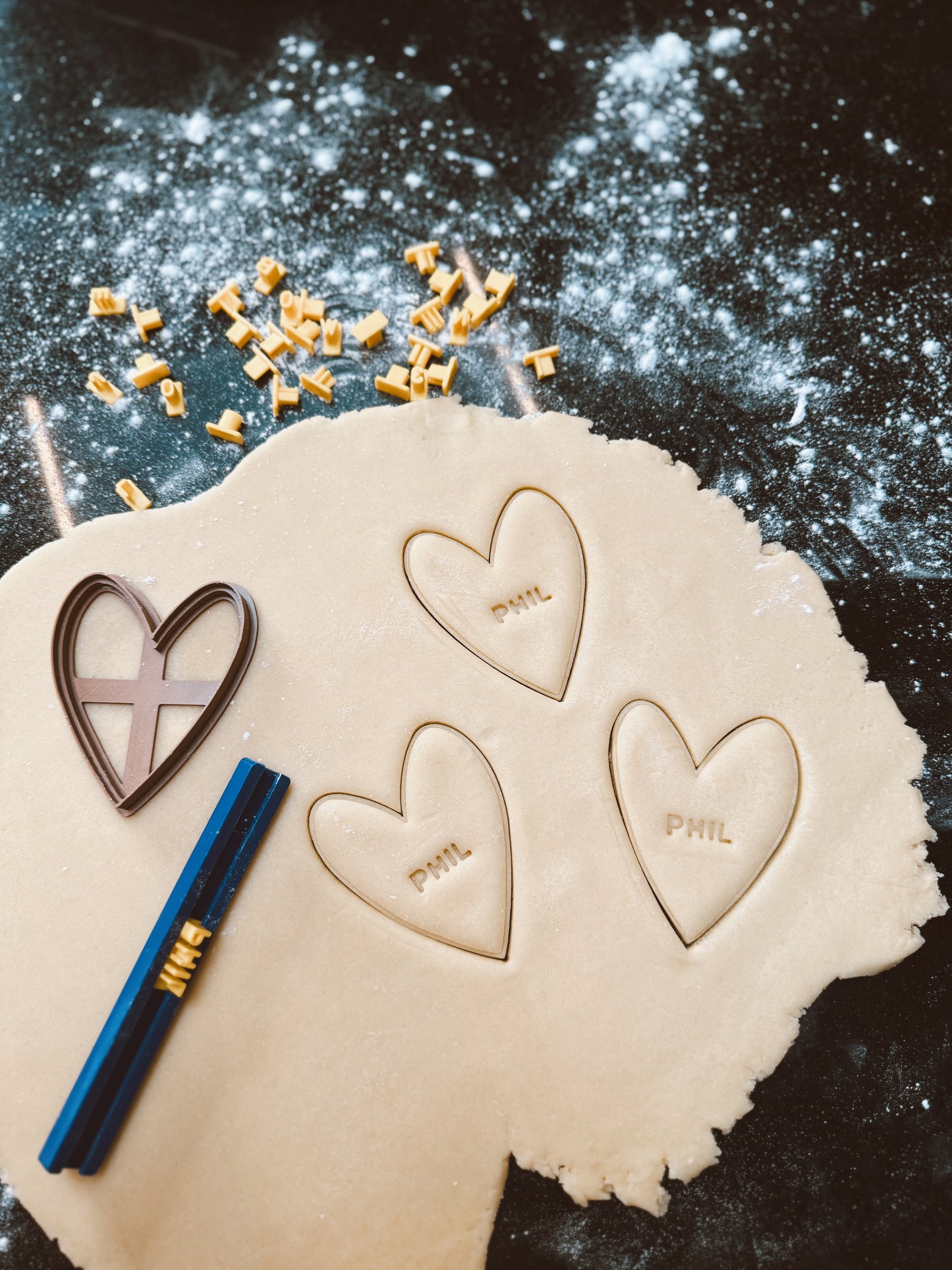 Letterstempels koekjes