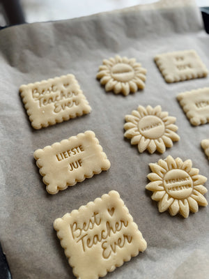 Liefste juf - ribbel koekjesvorm