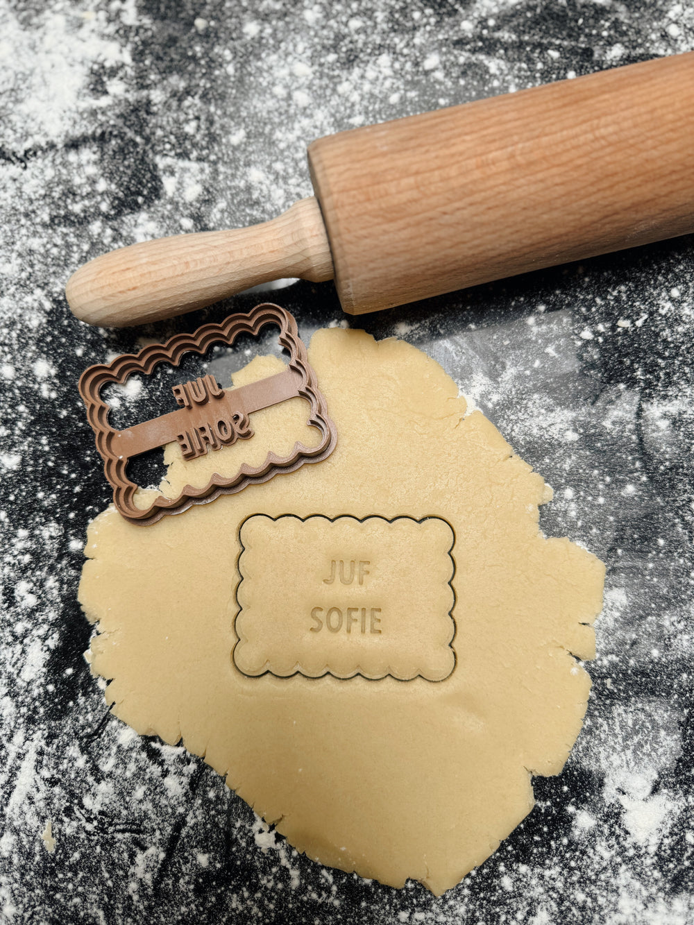 Gepersonaliseerde ribbel koekjesvorm