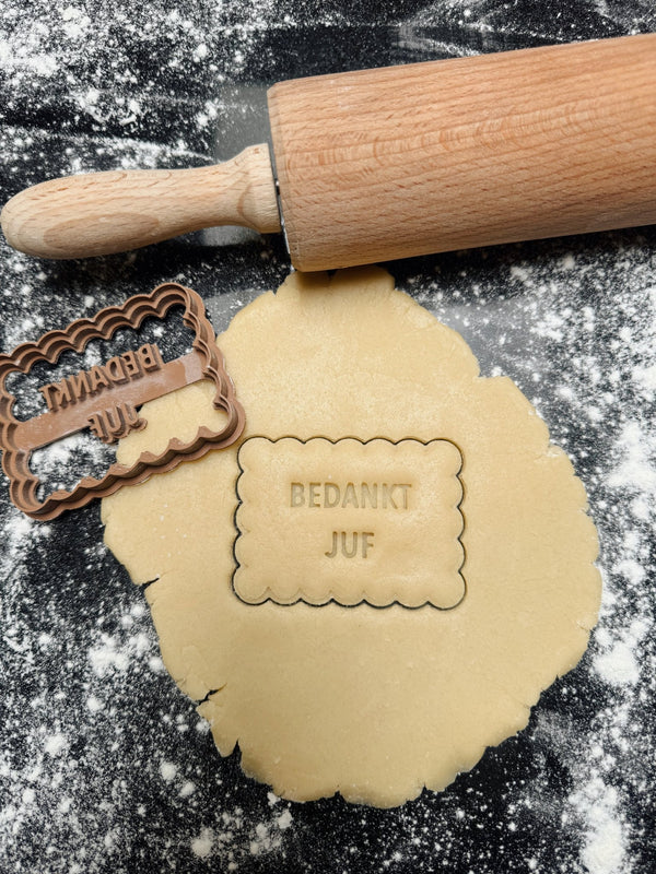 Bedankt juf - ribbel koekjesvorm - Samenmetdekindjes - Samenmetdekindjes