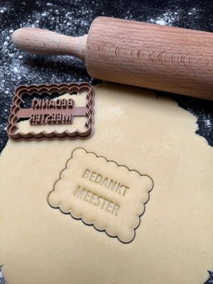 Bedankt meester - ribbel koekjesvorm - Samenmetdekindjes - Samenmetdekindjes