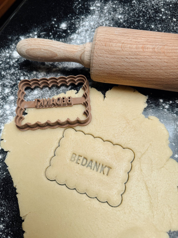 Bedankt - ribbel koekjesvorm - Samenmetdekindjes - Samenmetdekindjes