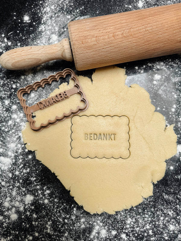 Bedankt - ribbel koekjesvorm - Samenmetdekindjes - Samenmetdekindjes