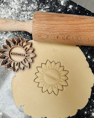 Bedankt - zonnebloem koekjesvorm - Samenmetdekindjes - Samenmetdekindjes