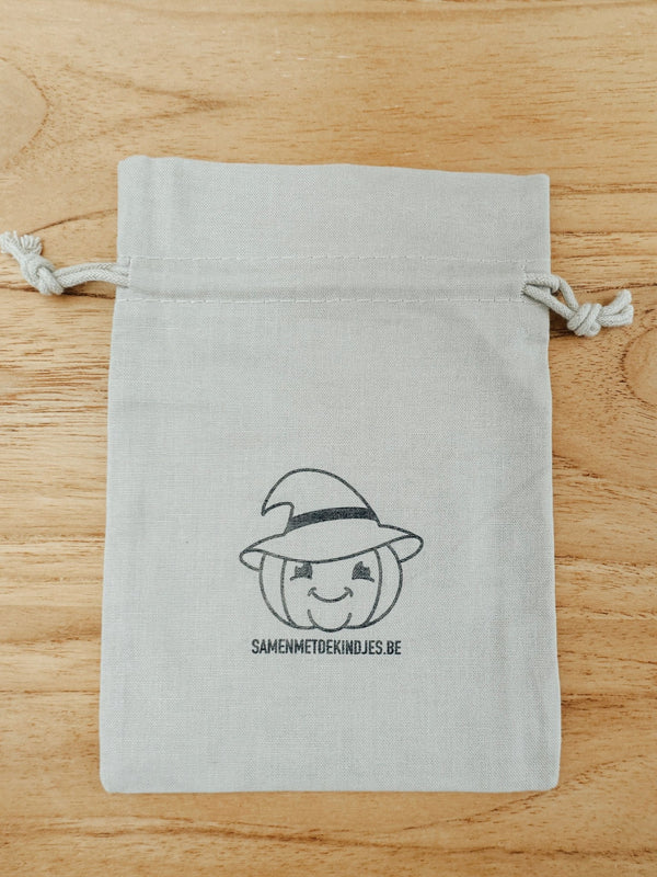 Bewaarzakje Pompoen Halloween - Samenmetdekindjes - Samenmetdekindjes