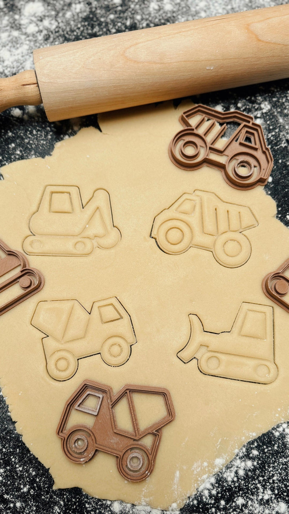 Bouwvoertuigen koekjesvormen - Samenmetdekindjes - Samenmetdekindjes