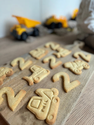Bouwvoertuigen koekjesvormen - Samenmetdekindjes - Samenmetdekindjes