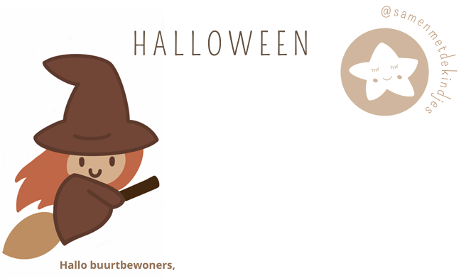 Halloween trick-or-treat buurtbrief