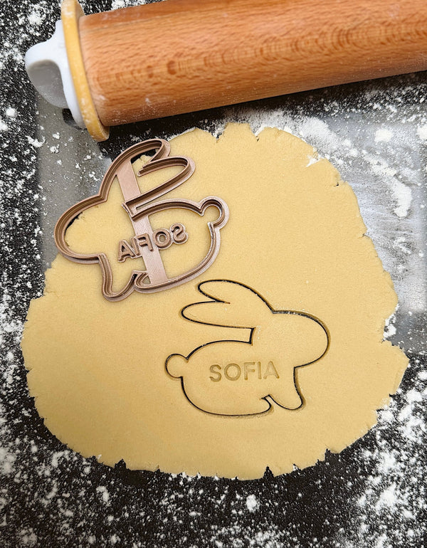 Gepersonaliseerd konijn koekjesvorm - Samenmetdekindjes - Samenmetdekindjes