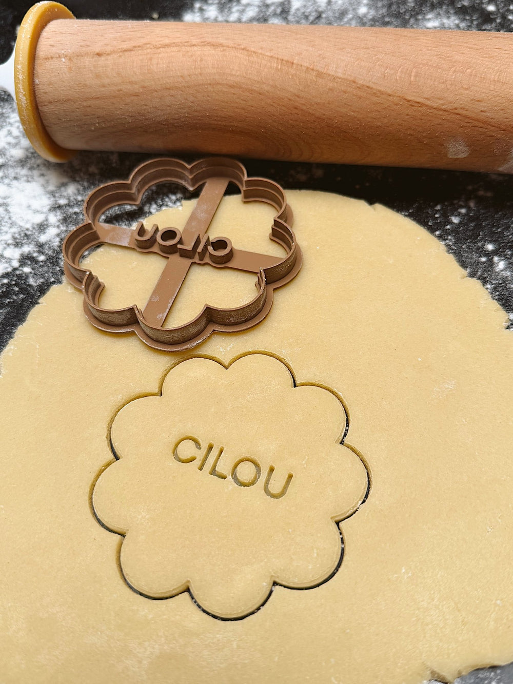 Gepersonaliseerde bloem outline koekjesvorm - Samenmetdekindjes - Samenmetdekindjes