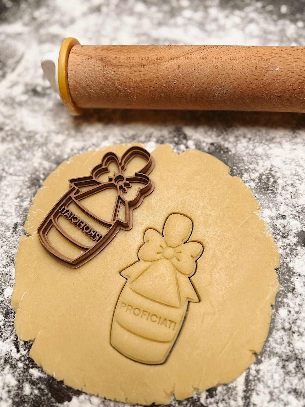 Gepersonaliseerde champagnefles koekjesvorm - Samenmetdekindjes - Samenmetdekindjes
