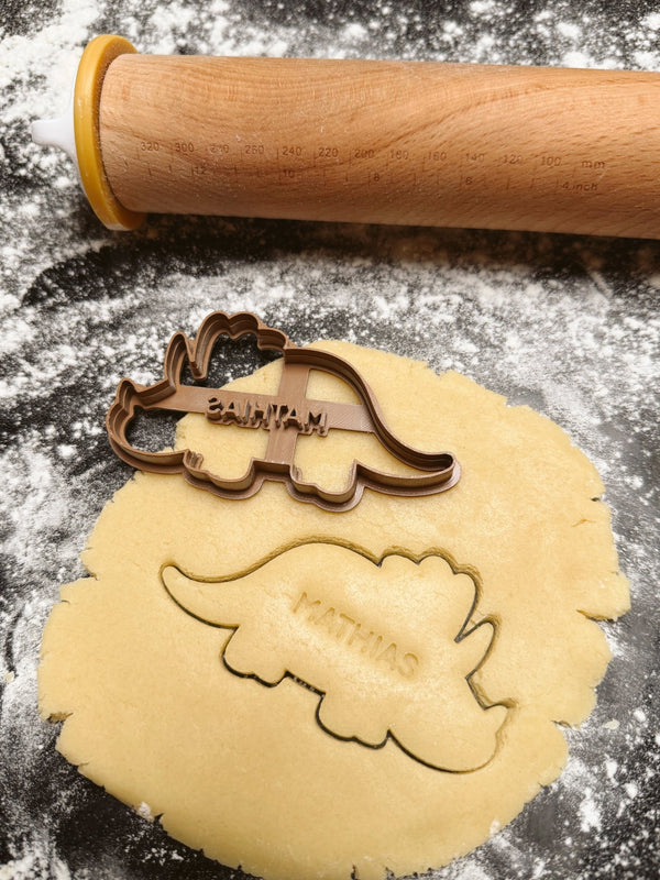 Gepersonaliseerde dino triceratops koekjesvorm - Samenmetdekindjes - Samenmetdekindjes