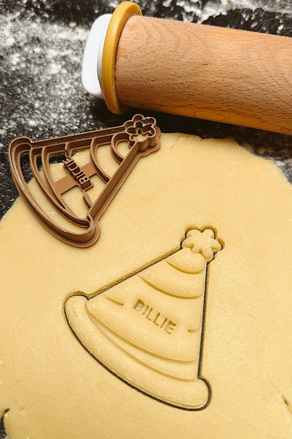 Gepersonaliseerde feesthoed koekjesvorm - Samenmetdekindjes - Samenmetdekindjes