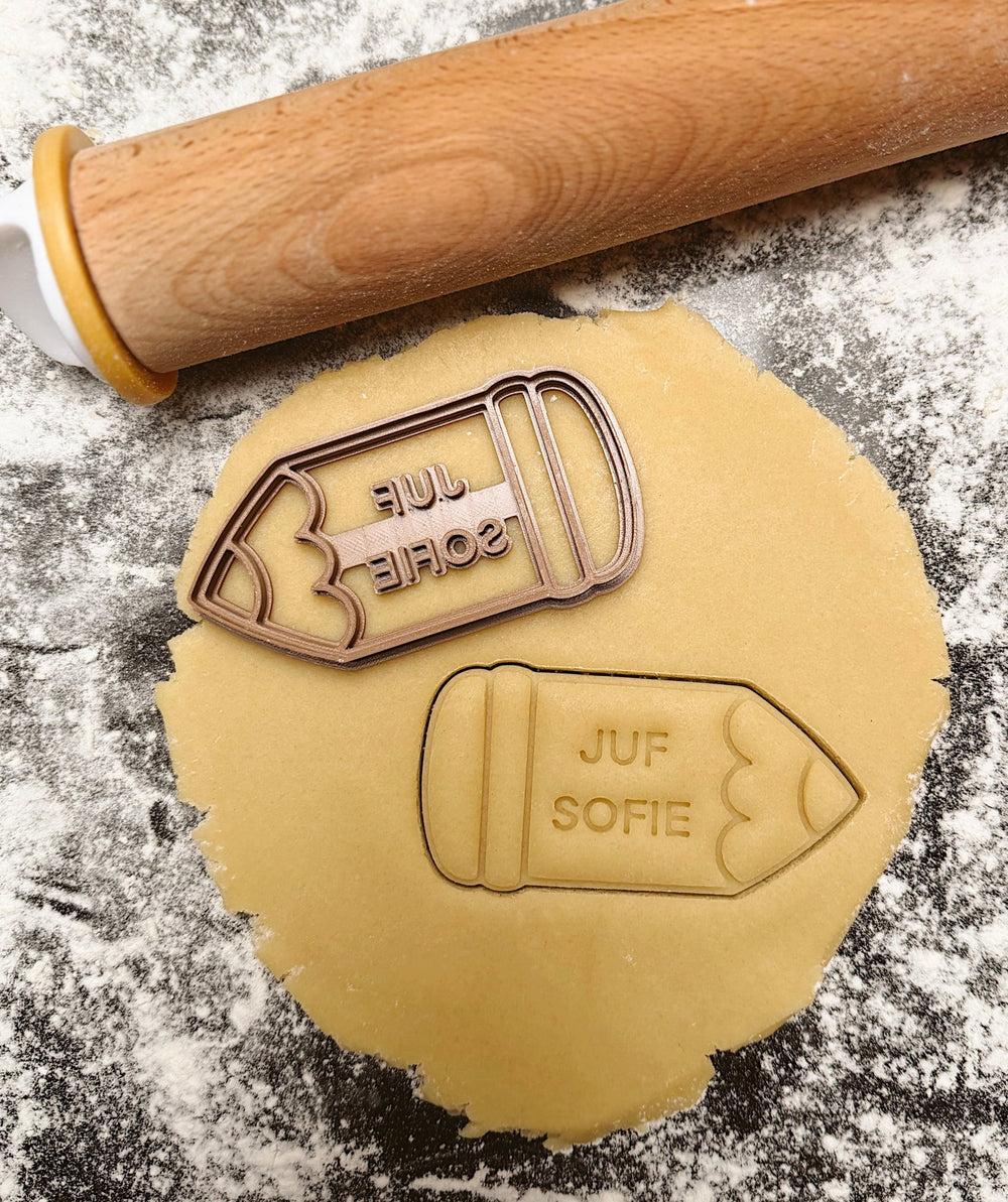 Gepersonaliseerde potlood koekjesvorm - Samenmetdekindjes - Samenmetdekindjes