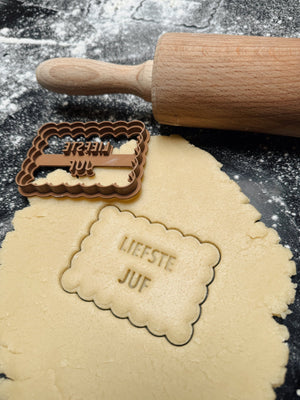 Liefste juf - ribbel koekjesvorm - Samenmetdekindjes - Samenmetdekindjes