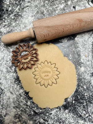 Liefste juf - zonnebloem koekjesvorm - Samenmetdekindjes - Samenmetdekindjes